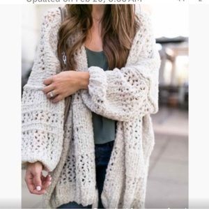 Free people oversized, knit Saturday Morning Cardigan